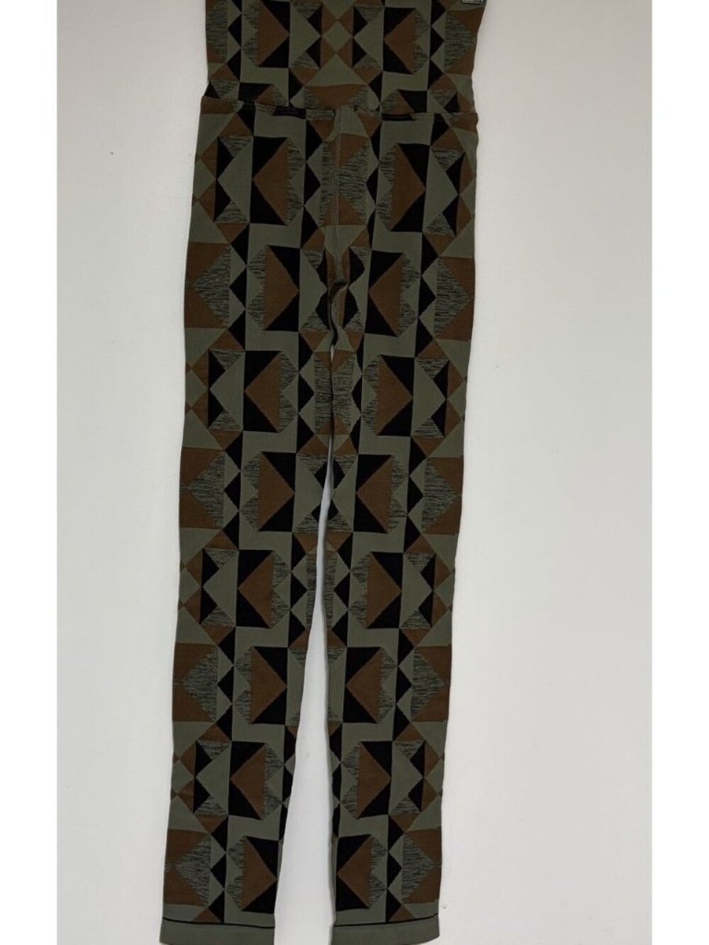FP Movement Women’s Green Base Layer Geometric Print Leggings Size XS/S